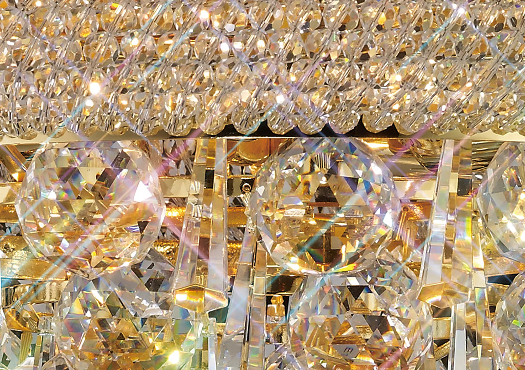 Alexandra Crystal Chandelier 18 Light (27kg) Gold IL32112  Diyas Alexandra Gold